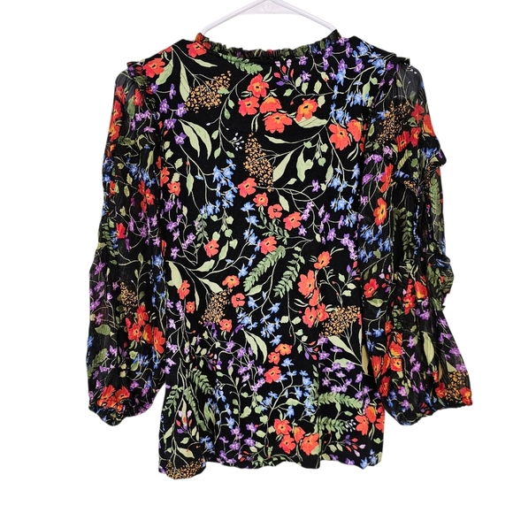 Maeve By Anthropologie Jacquin Peasent Floral Blouse - Picture 3 of 8